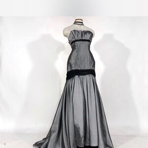 Maggie Sottero Strapless Gray Gown